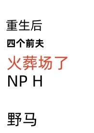 重生后四个前夫火葬场了NPH最新
